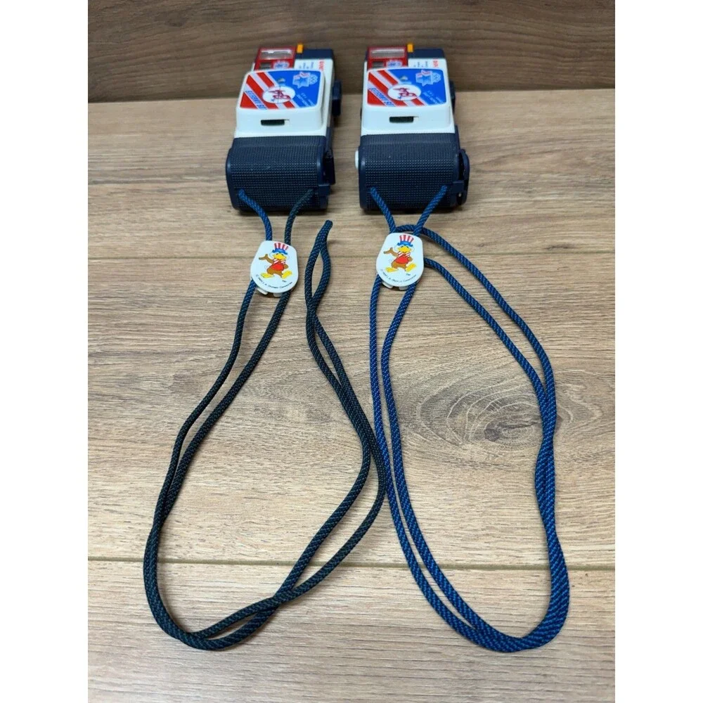 Pair of Canon Snappy '84 35mm Film Cameras LA Olympic 1984 Japan